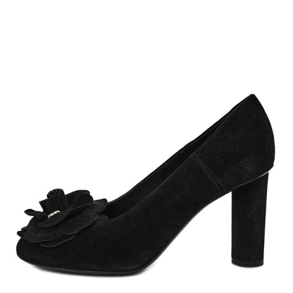 Chanel Suede Camellia Pumps 41 Black 1 of 9