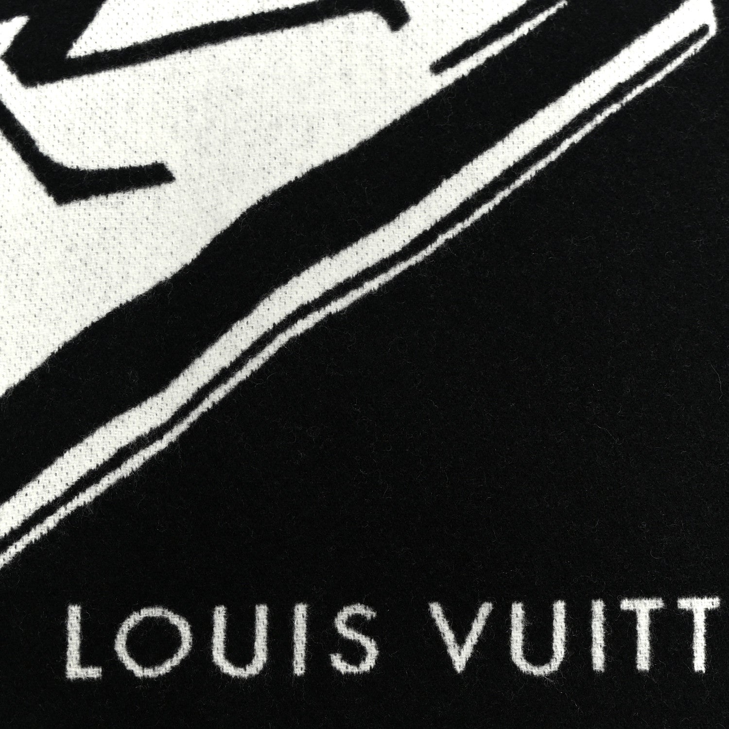 Louis Vuitton Wool Cashmere Lock And Keys Scarf Black 11 of 14