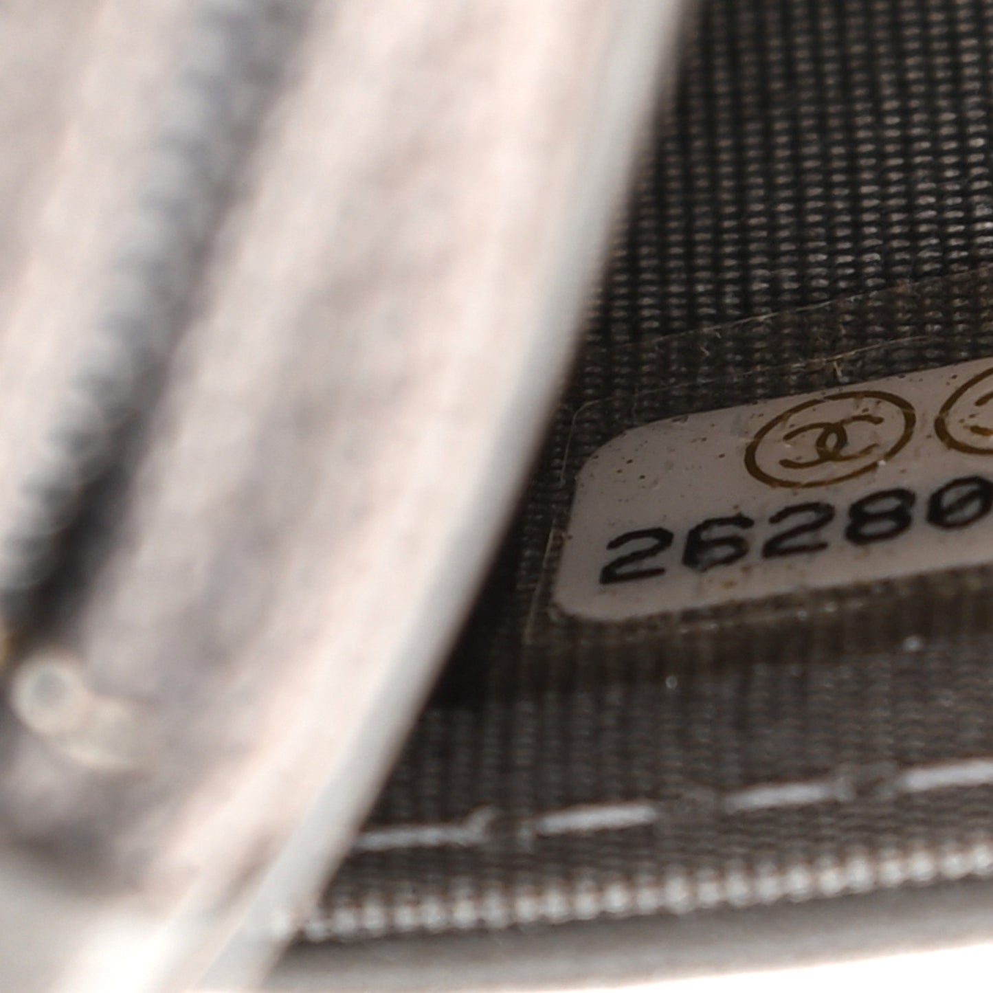 Caviar Quilted Boy Wallet On Chain WOC Grey