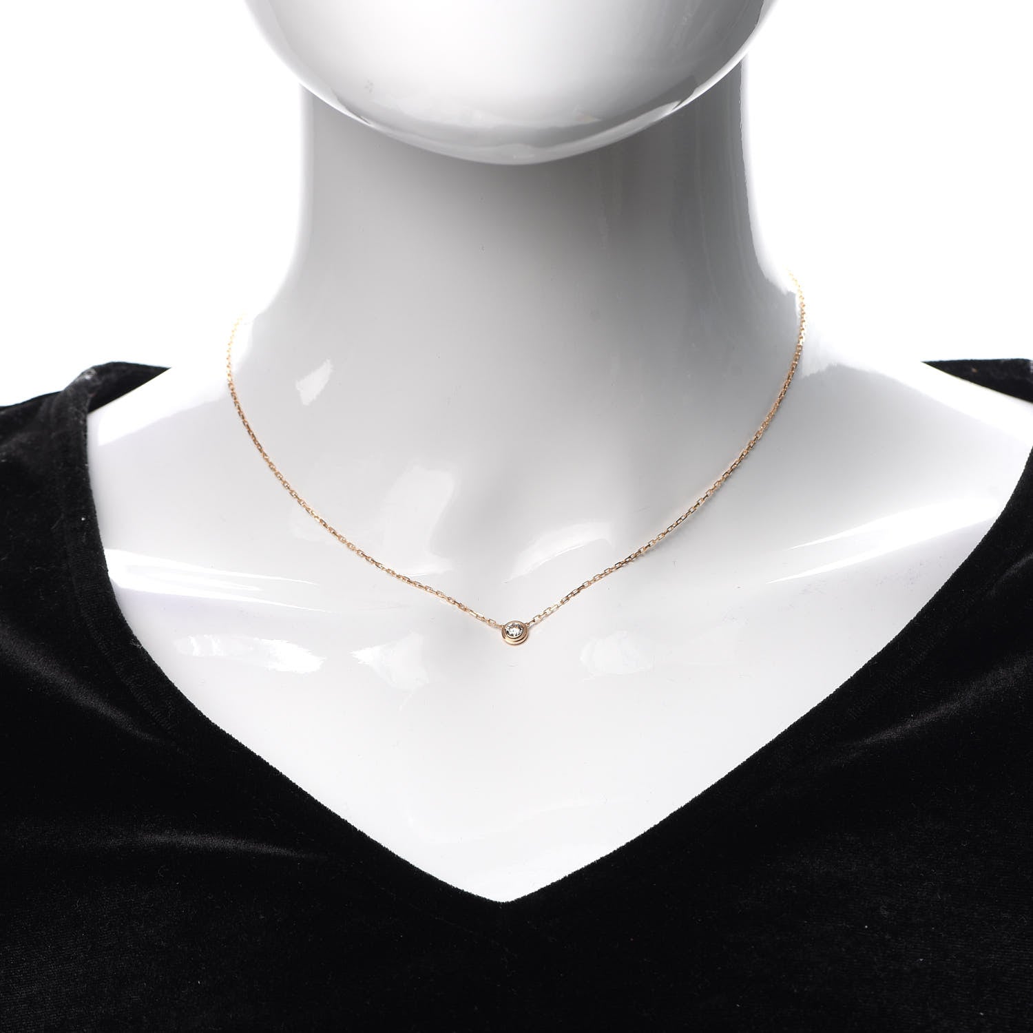 Cartier 18K Pink Gold Diamond LM D'Amour Pendant Necklace 2 of 4