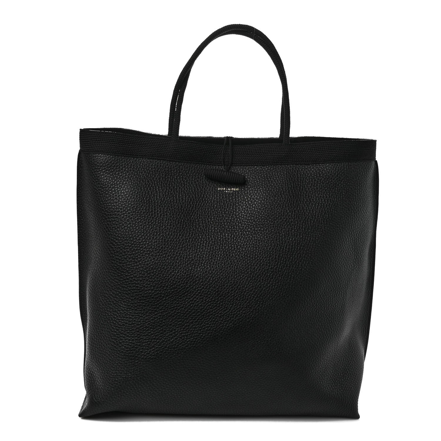 Saint Laurent Grained Calfskin Patti Tote Black 1 of 8