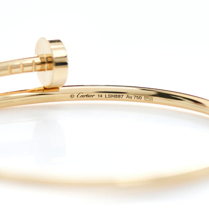 Cartier 18K Yellow Gold Small Juste Un Clou Bracelet 14 4 of 6