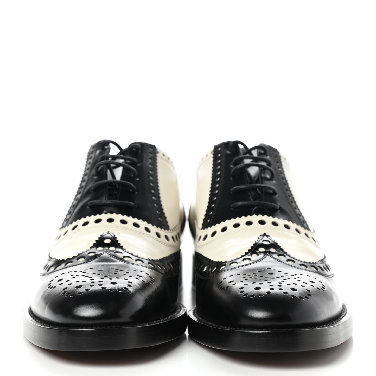 Calfskin Diorunit Oxford Flats 39 Black White