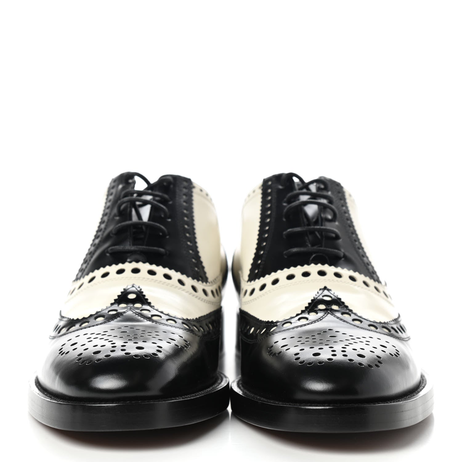 Christian Dior Calfskin Diorunit Oxford Flats 39 Black White 2 of 12