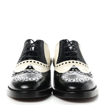 Christian Dior Calfskin Diorunit Oxford Flats 39 Black White 2 of 12