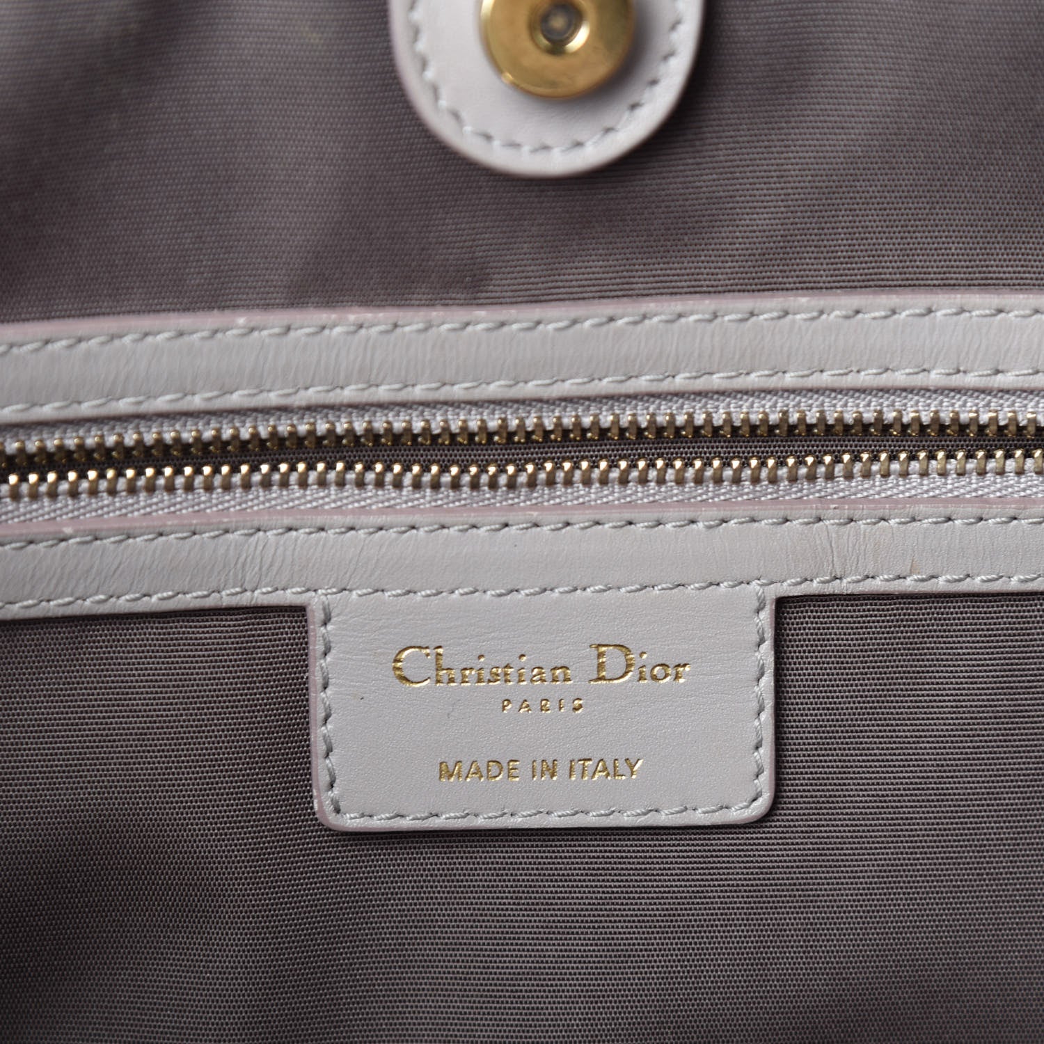 Christian Dior Coated Canvas Cannage Small Panarea Tote Grey 8 of 10