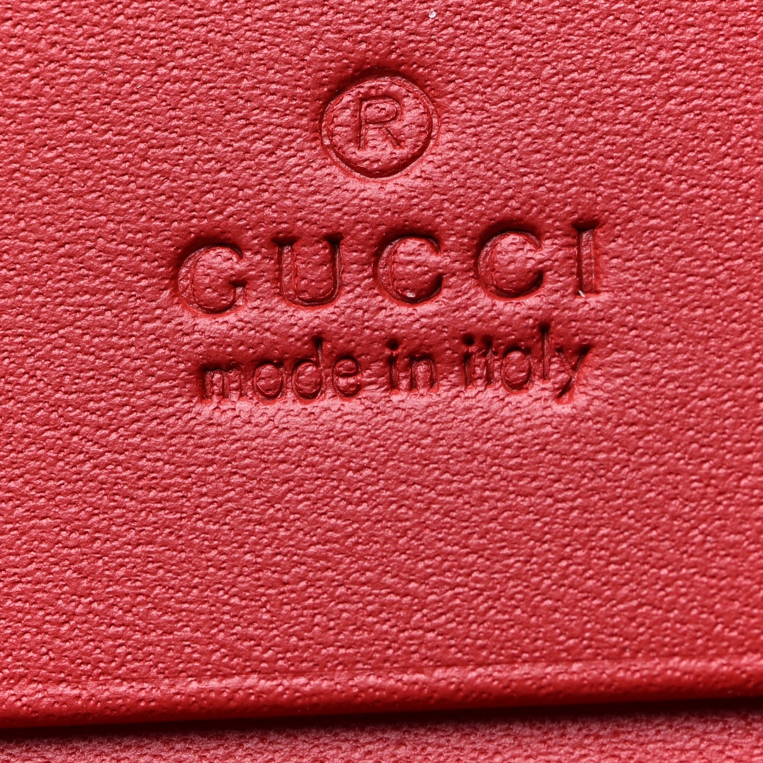 Gucci GG Supreme Monogram Cherry Embellished Card Case Wallet Hibiscus Red 6 of 7