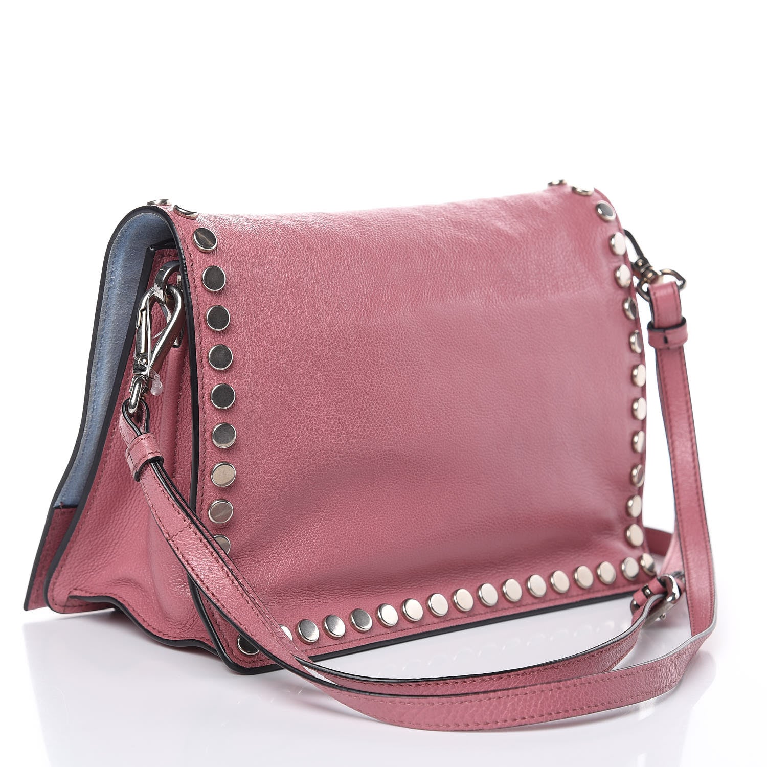 Prada Glace Calfskin Studded Etiquette Flap Loto Astrale 3 of 13