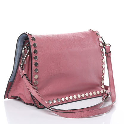 Prada Glace Calfskin Studded Etiquette Flap Loto Astrale 3 of 13
