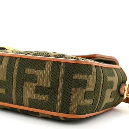 Fendi Canvas Vitello King FF Embroidered Baguette Amazzonia Cuoio 10 of 10