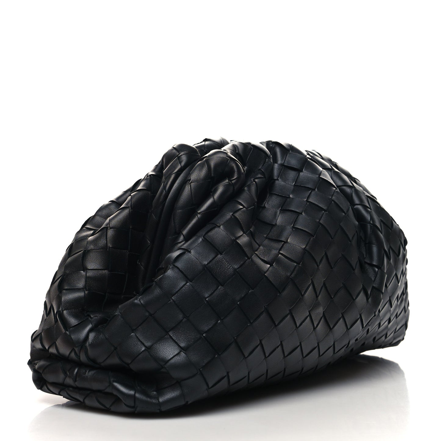 Nappa Maxi Intrecciato The Pouch Oversized Clutch Black