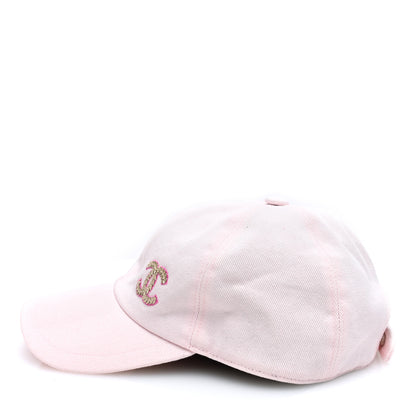 Chanel Cotton Sequin CC Cap Hat Light Pink 5 of 7