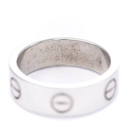 Cartier 18K White Gold 5.5mm LOVE Ring 50 5.25 4 of 4