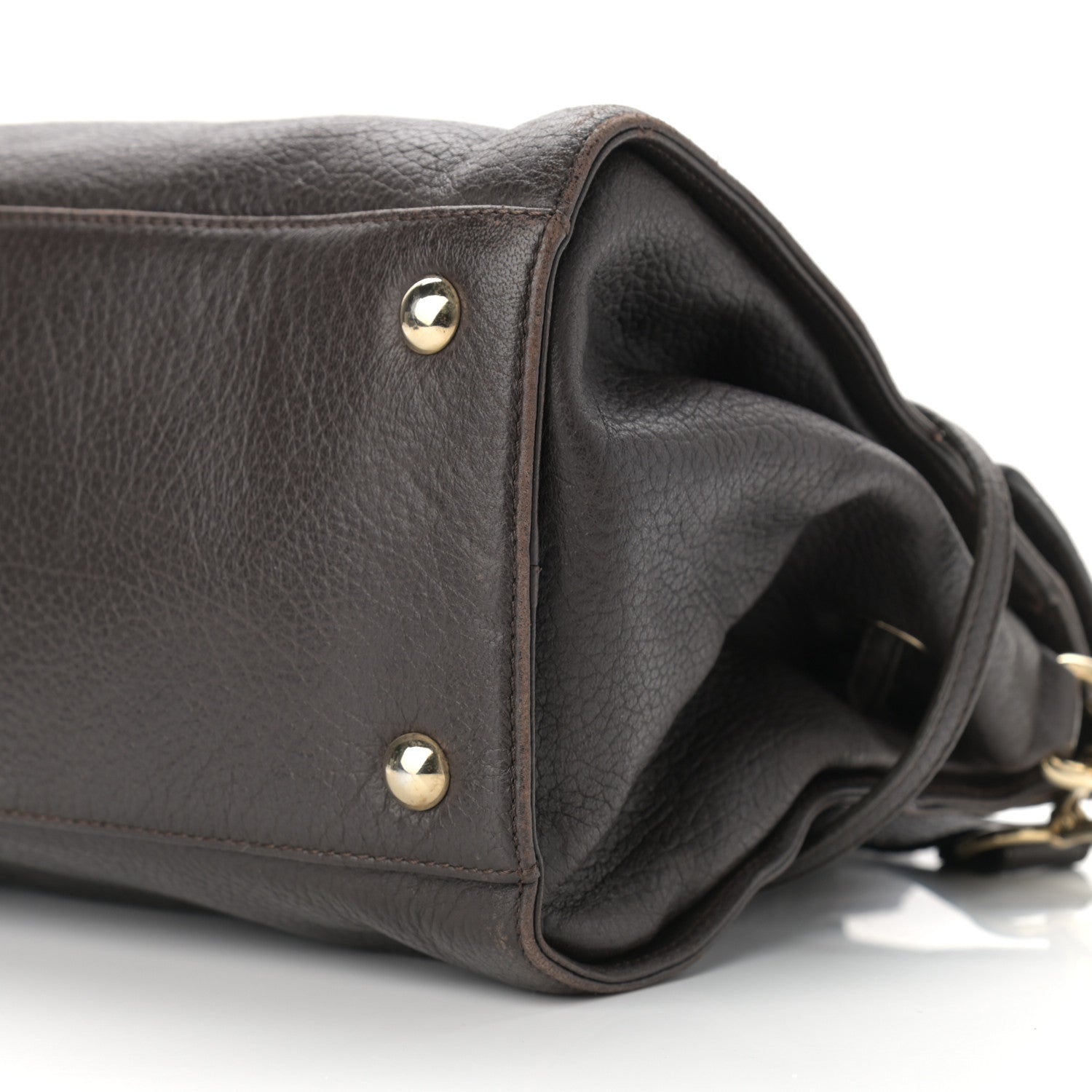 Jimmy Choo Grainy Calfskin Large Rosalie Satchel Grey 8 of 10