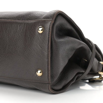 Jimmy Choo Grainy Calfskin Large Rosalie Satchel Grey 8 of 10