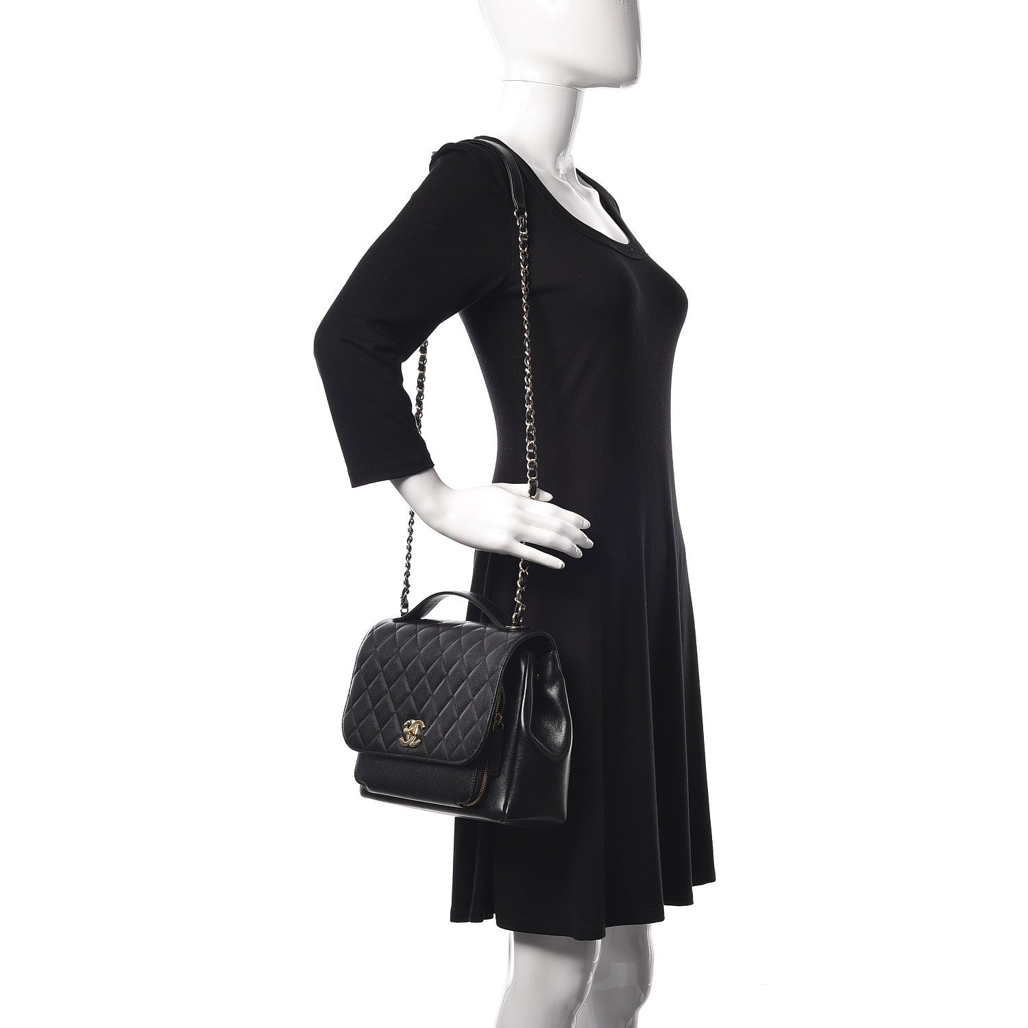 Chanel Caviar Quilted Large Business Affinity Flap Black 2 of 17