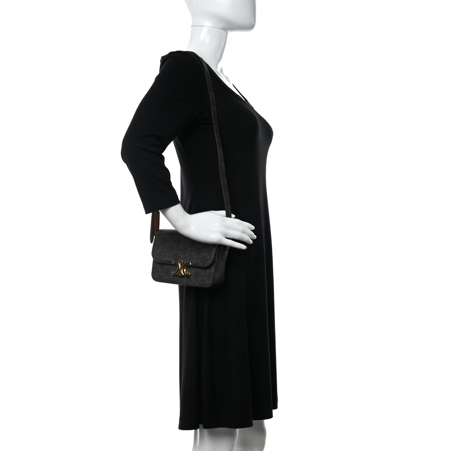 Canvas Calfskin Nano Triomphe Tan