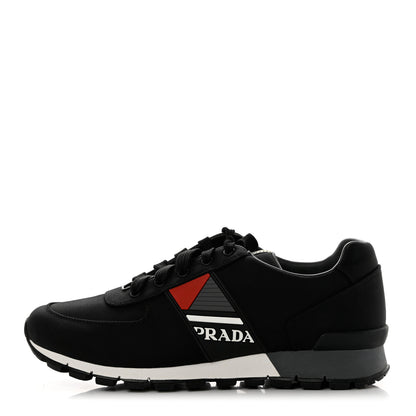 Prada Nylon Tech Logo Mens Sneakers 8 Black 1 of 9