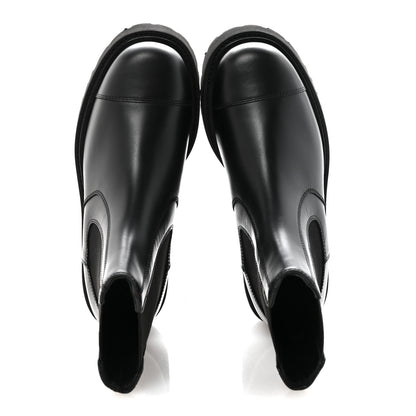 Chanel Calfskin Cap Toe CC Short Boots 36 Black 2 of 9