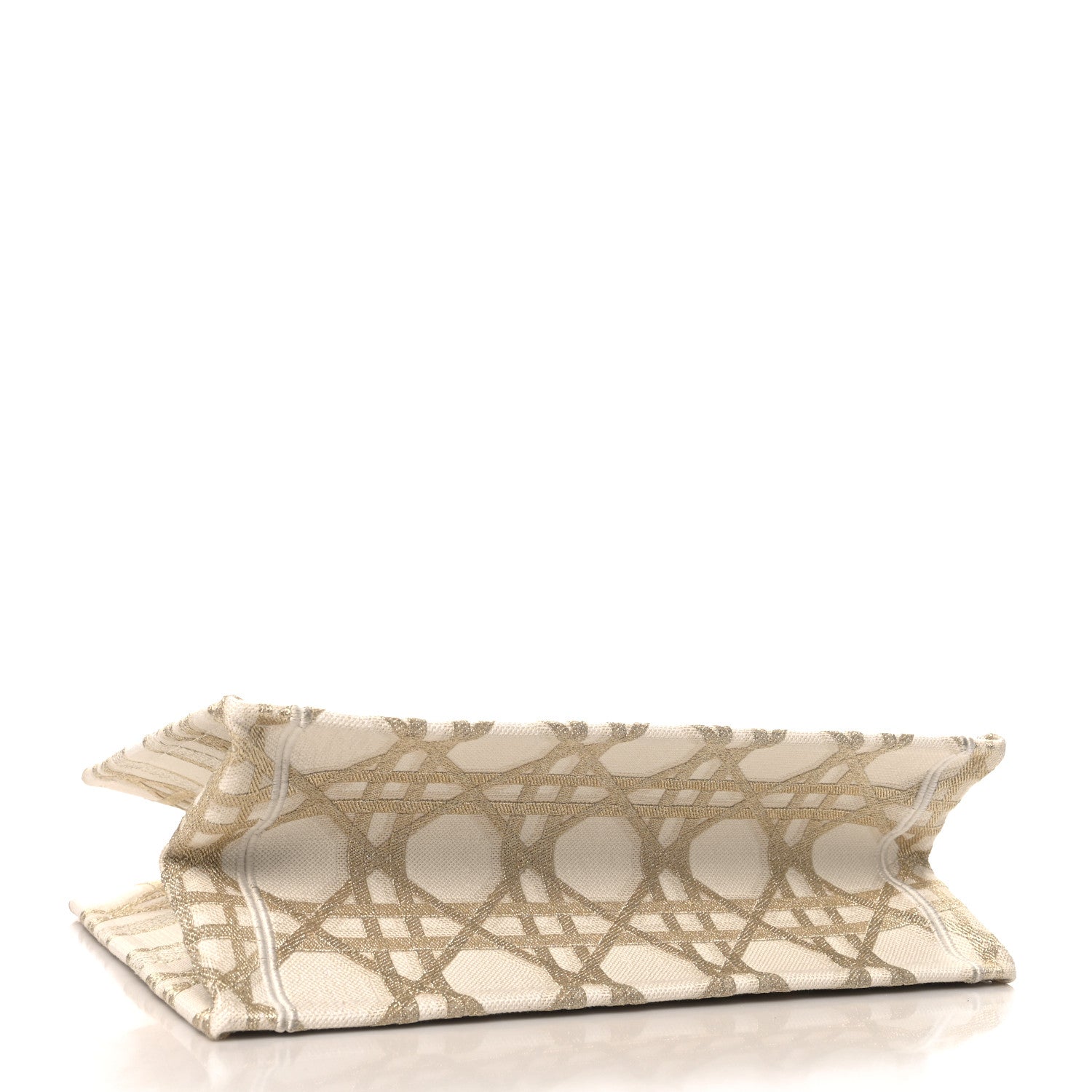 Christian Dior Canvas Embroidered Medium Book Tote Gold Multicolor 4 of 10