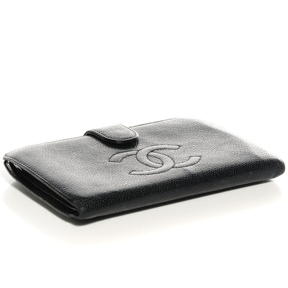 Chanel Caviar CC French Wallet Black 4 of 8