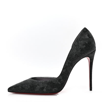 Christian Louboutin Glitter Iriza Kid Flinstar 100 Pumps 38.5 Black 1 of 8