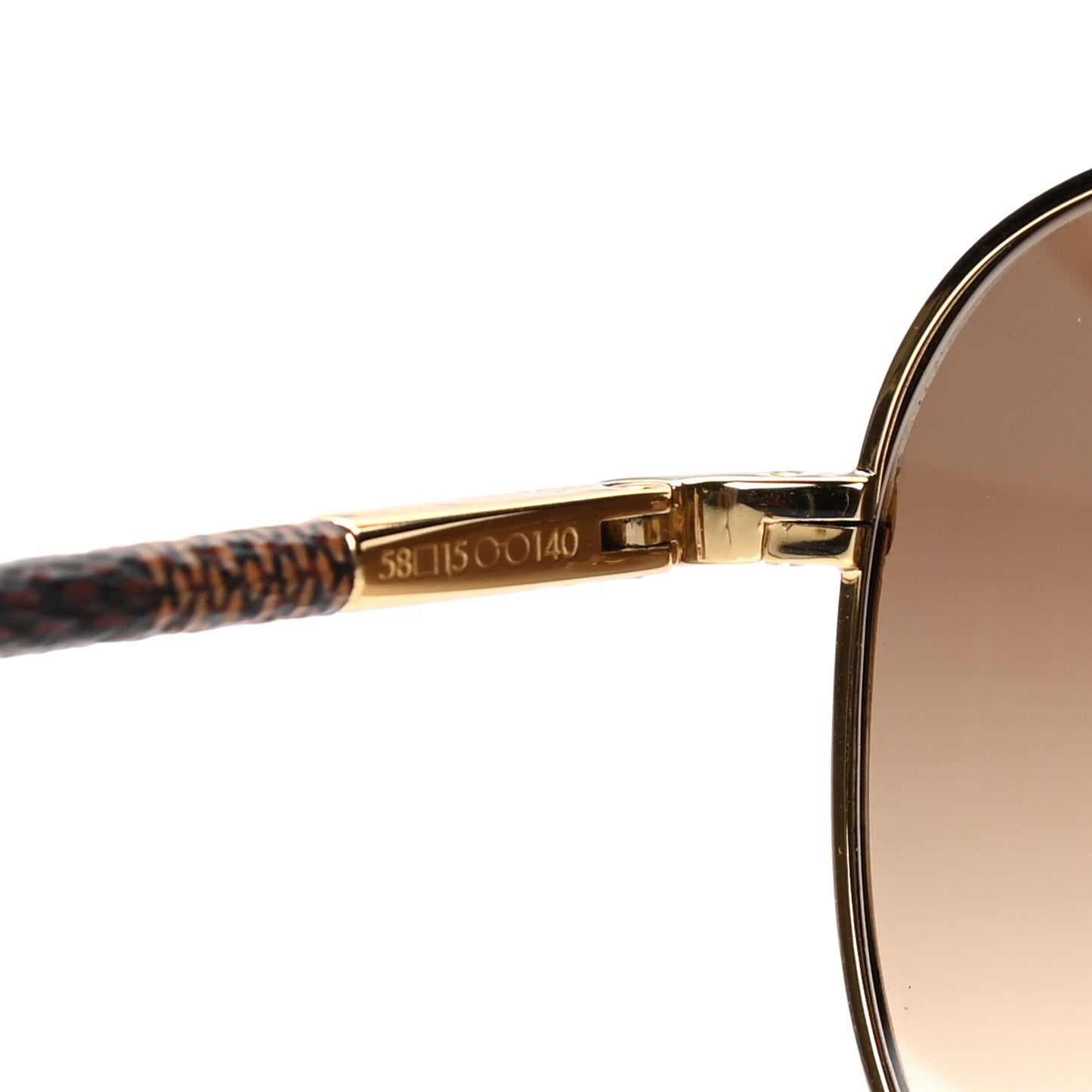 Damier Ebene Conspiration Pilote Aviator Sunglasses Z0202U Gold