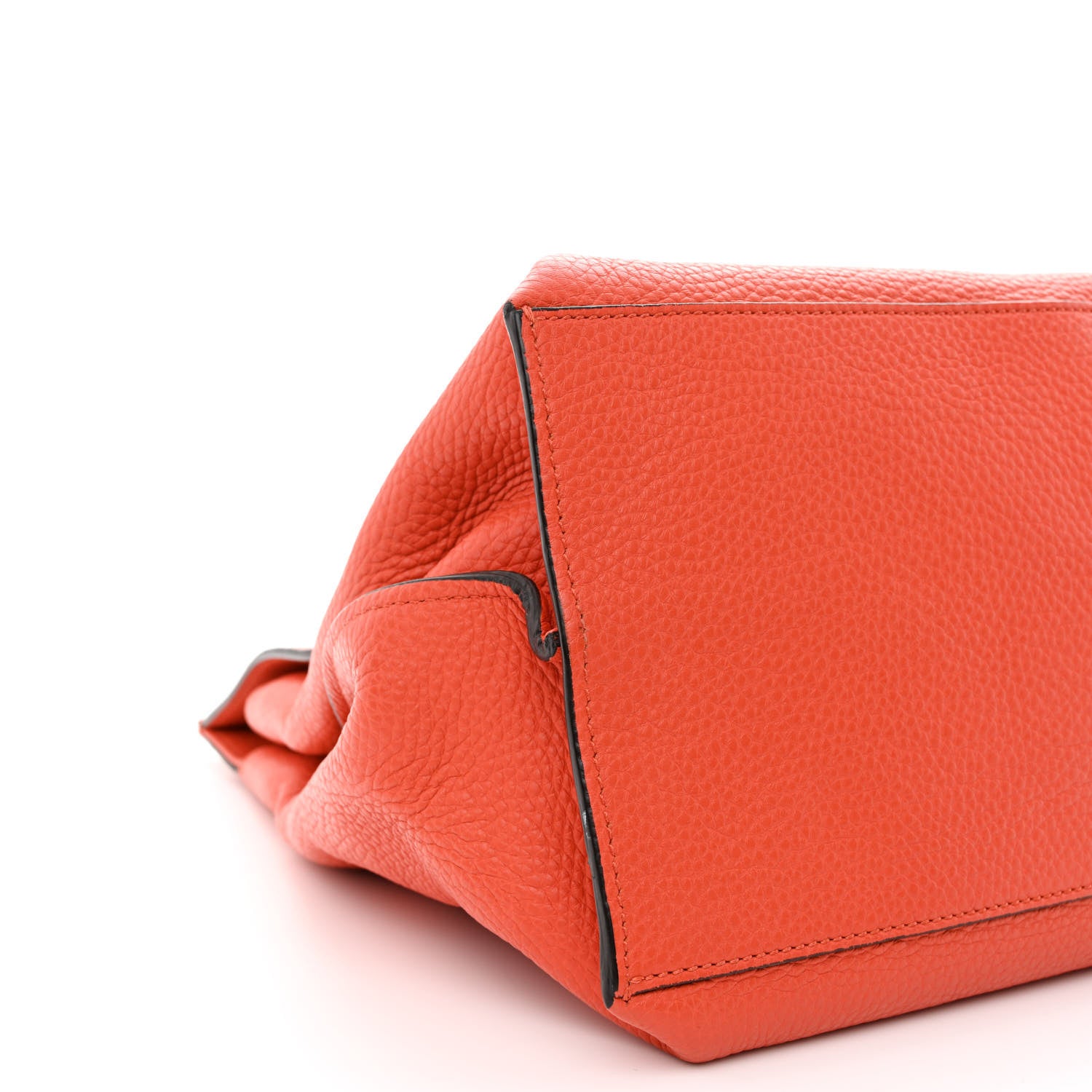 Gucci Cellarius Calfskin Large Bamboo Daily Top Handle Bag New Dark Orange 8 of 11
