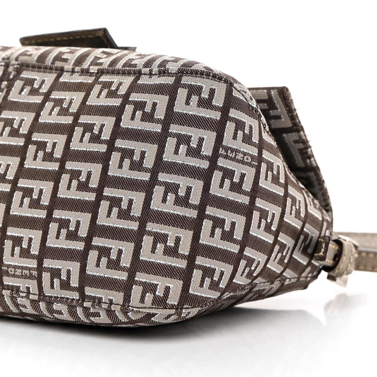 Fendi Metallic Zucchino Mini Mama Baguette Caffe Argilla Canna di Fucile 10 of 13