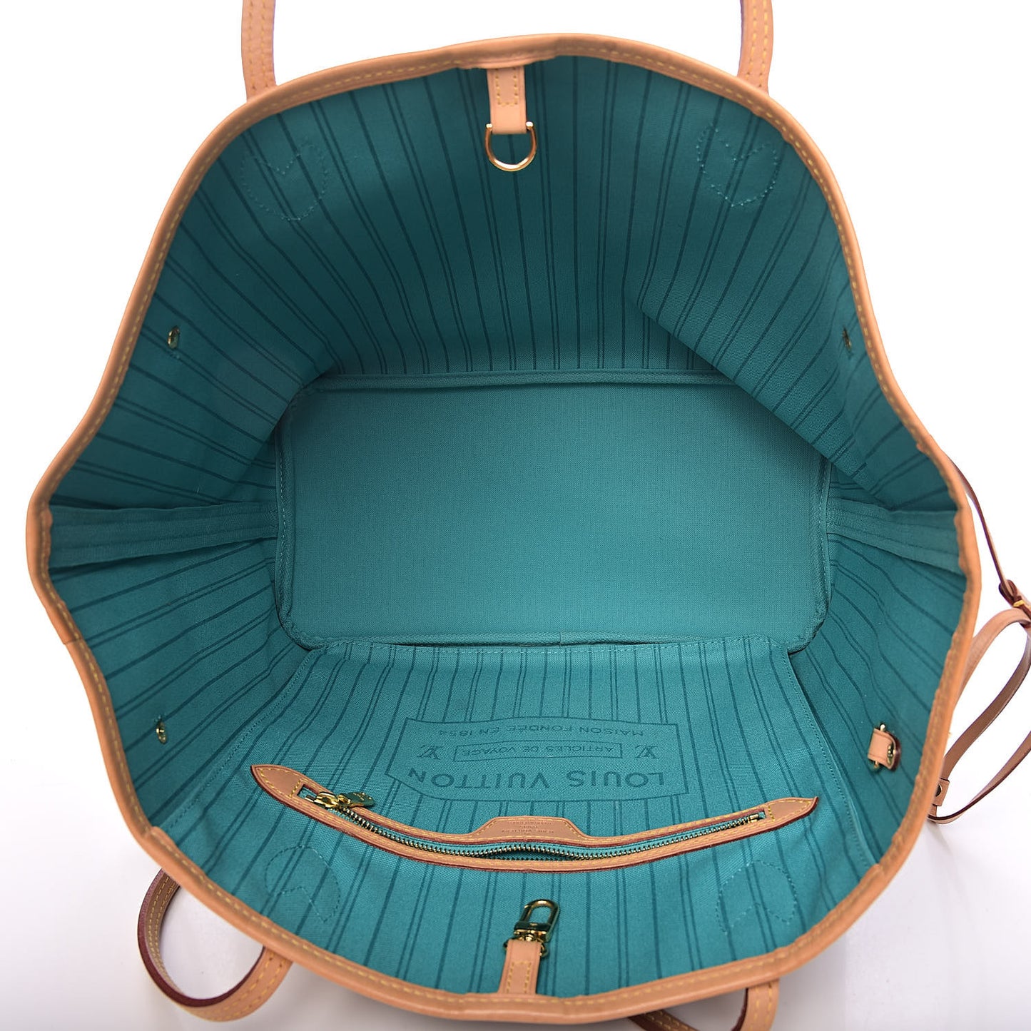 Monogram V Neverfull MM Turquoise