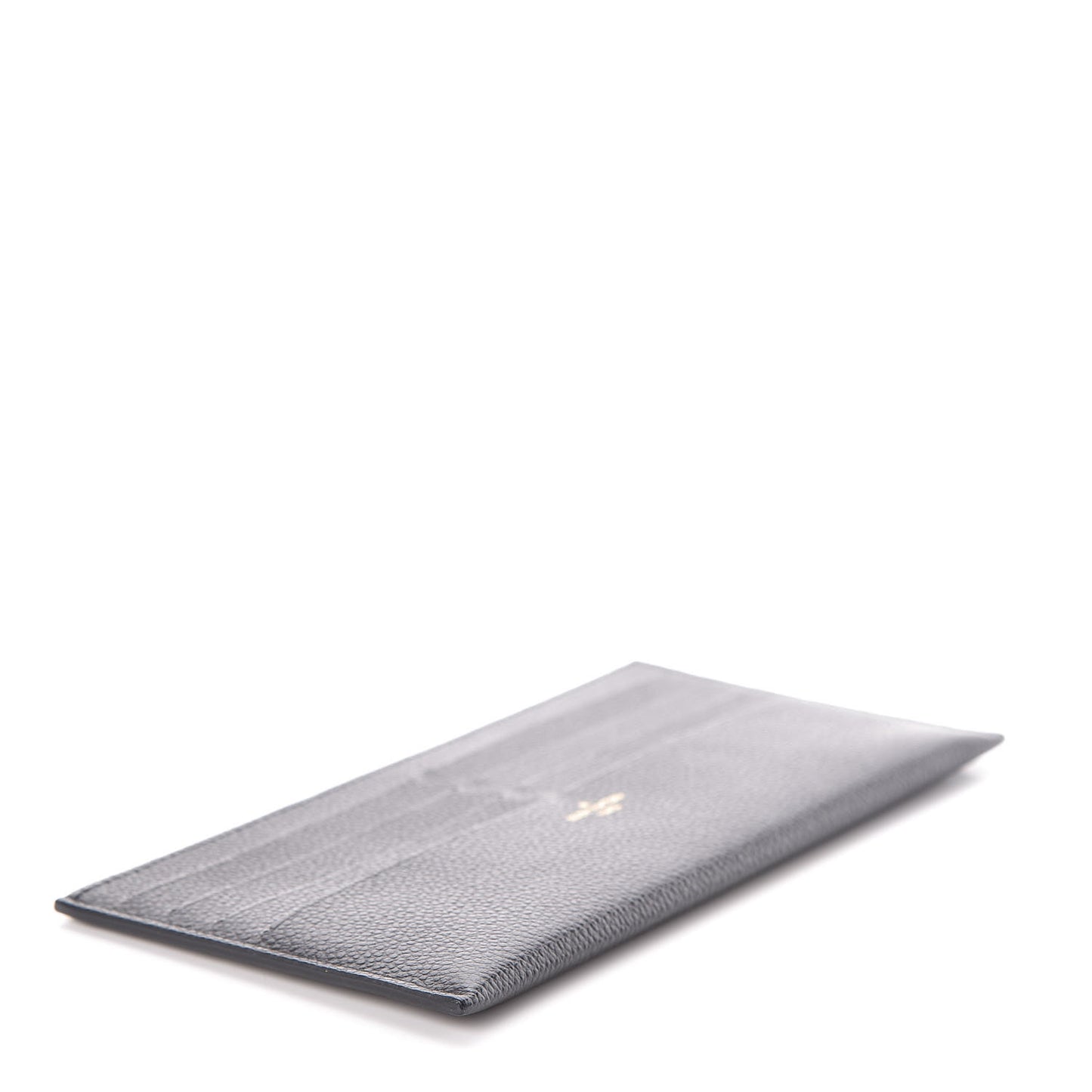 Calfskin Felicie Chain Wallet Card Holder Insert Black