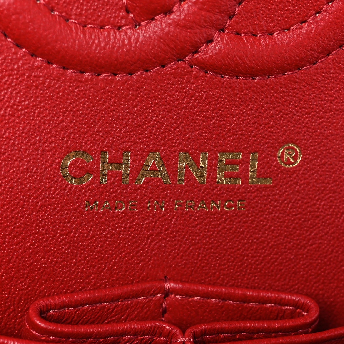 Caviar Quilted Small Double Flap Red