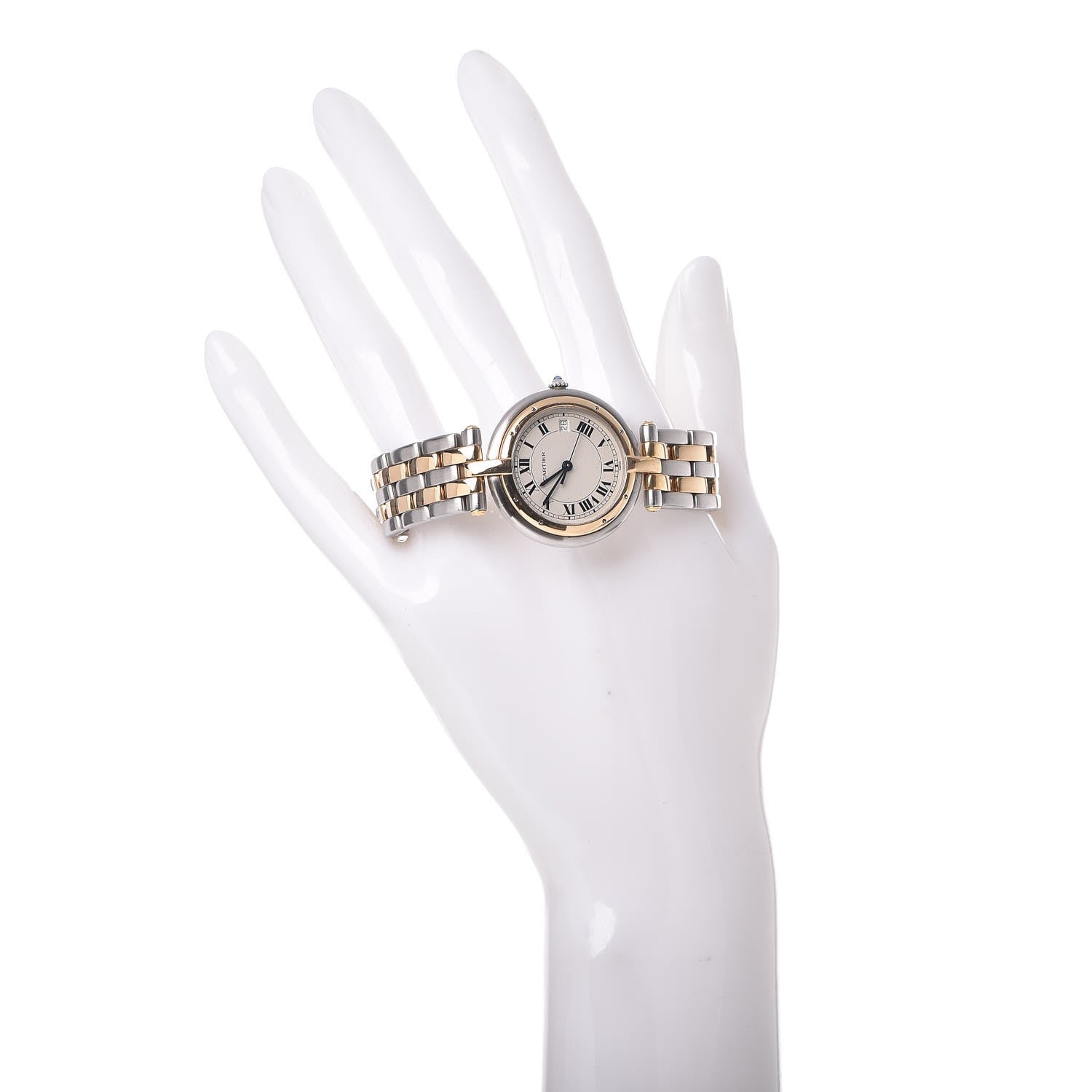 Cartier Stainless Steel 18K Yellow Gold 29mm Panthere Vendome Quartz Watch 2 of 8