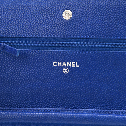 Chanel Caviar Wallet on Chain WOC Blue 6 of 13