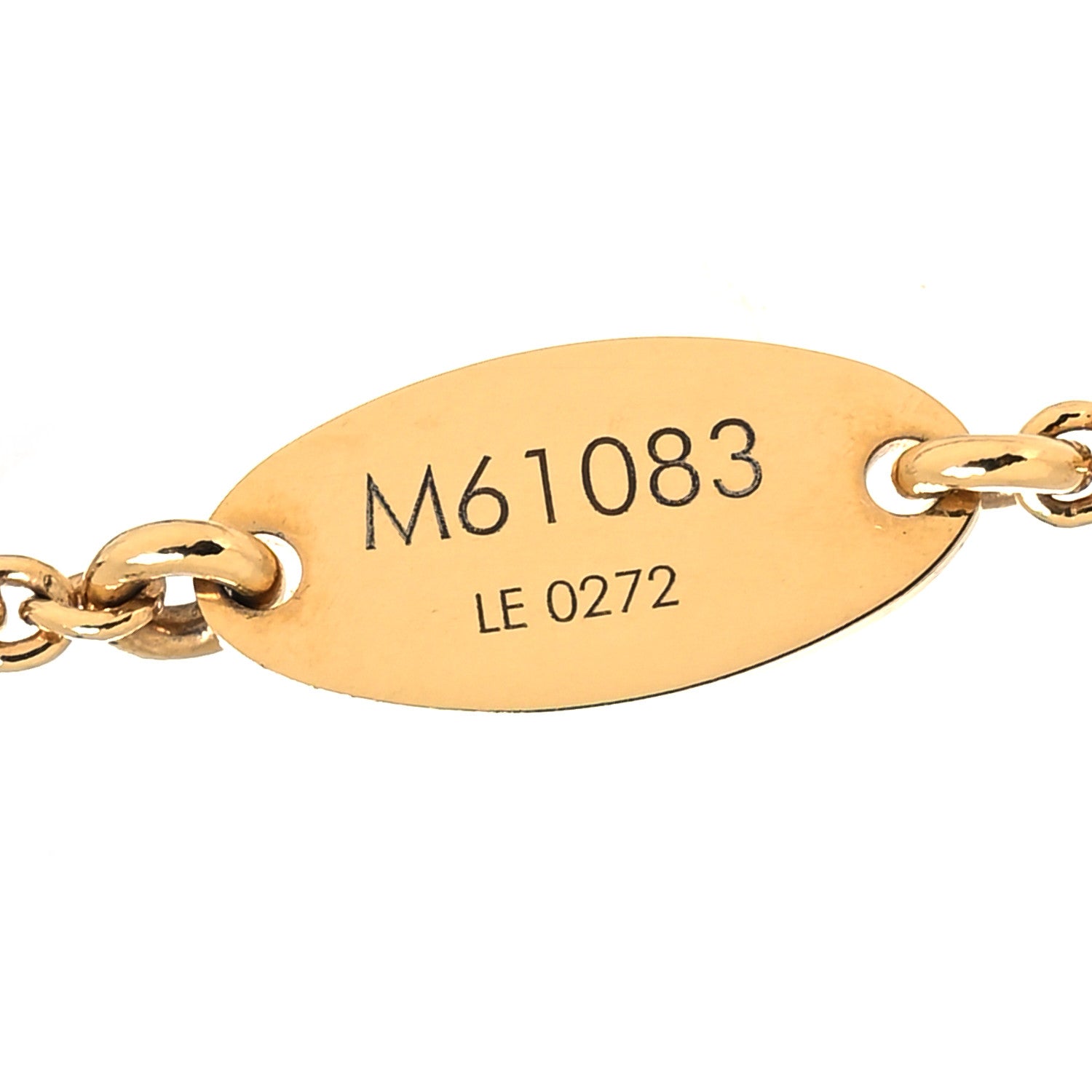 Louis Vuitton Brass Essential V Necklace Gold 6 of 6