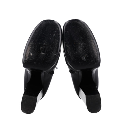 Saint Laurent Calfskin Mina 95 Boots 40 Black 6 of 10