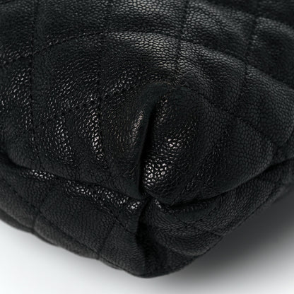 Chanel Distressed Glazed Caviar Quilted Large Elastic Tote Black 5 of 13