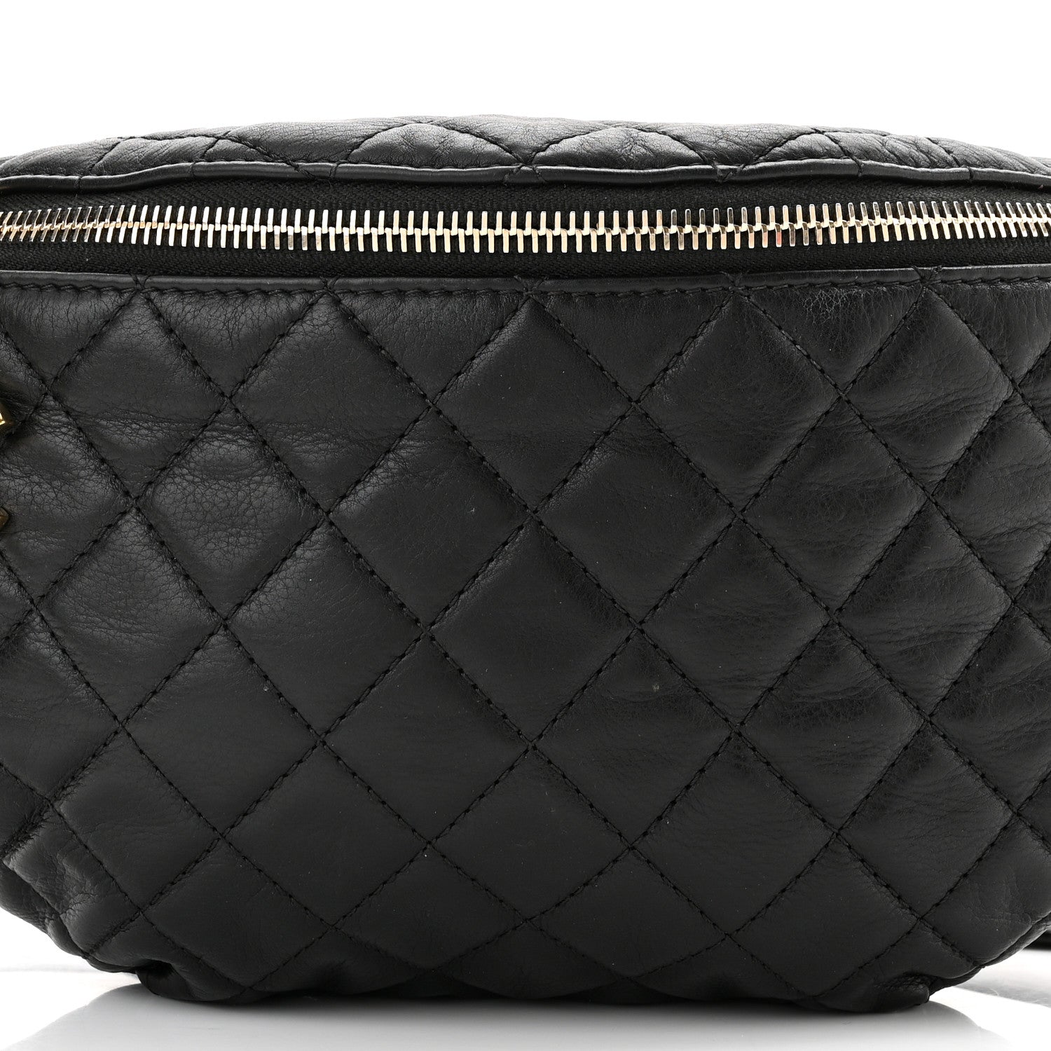 Chanel Calfskin Quilted Banane Waist Bag Fanny Pack Black 8 of 11