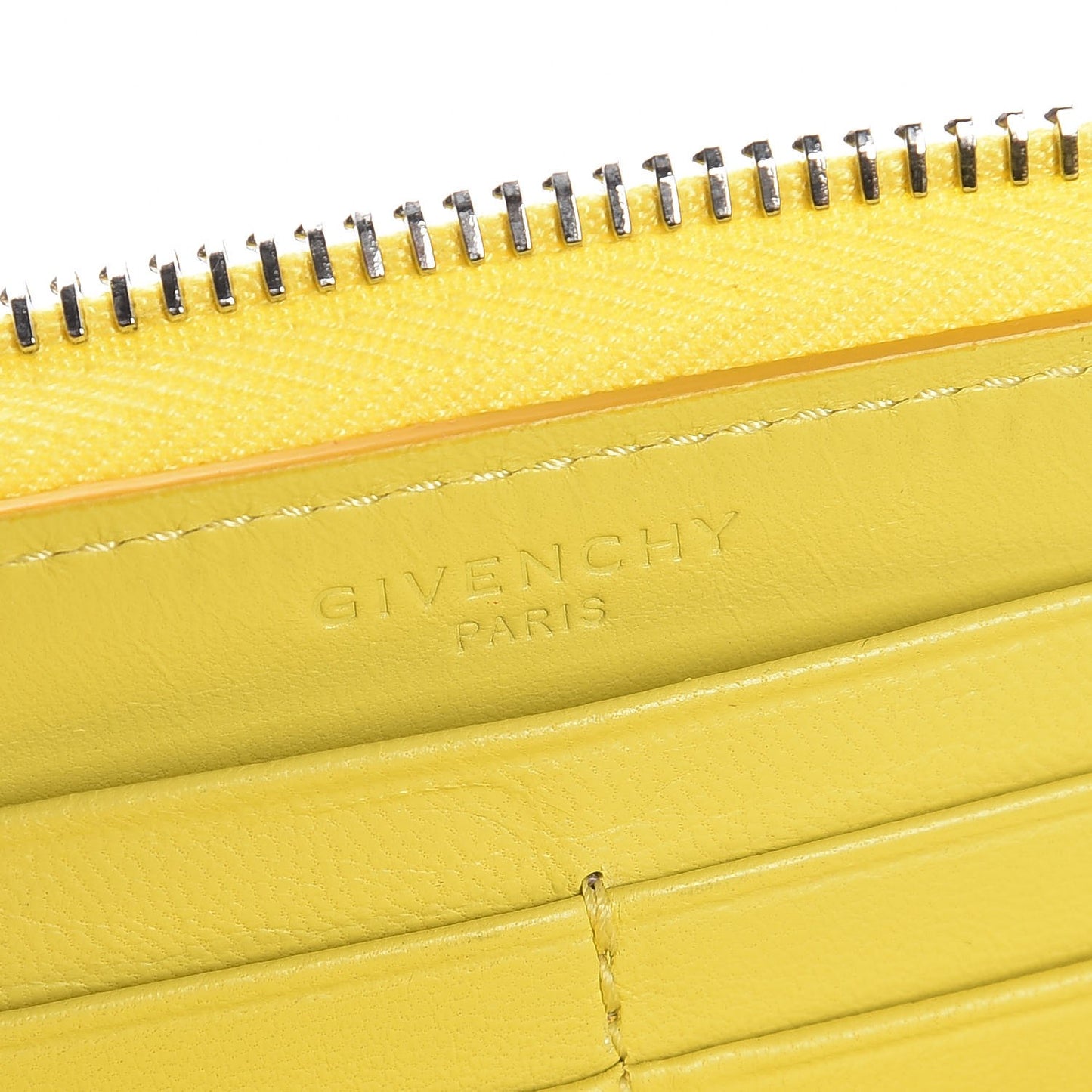 Sugar Goatskin Pandora Zip Around Wallet Yellow