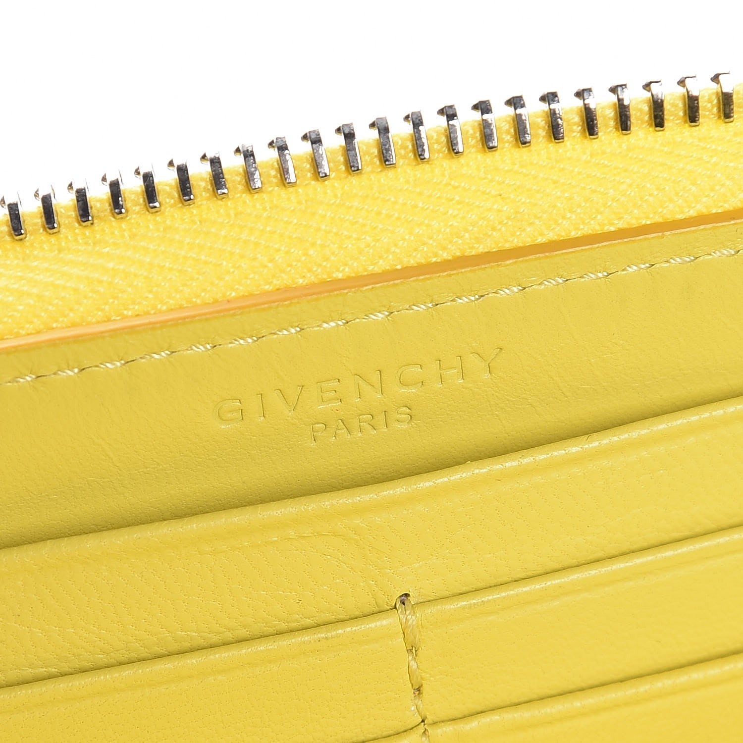Givenchy Sugar Goatskin Pandora Zip Around Wallet Yellow 6 of 8