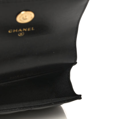 Chanel Lambskin Quilted CC Hook Card Holder Black 5 of 14