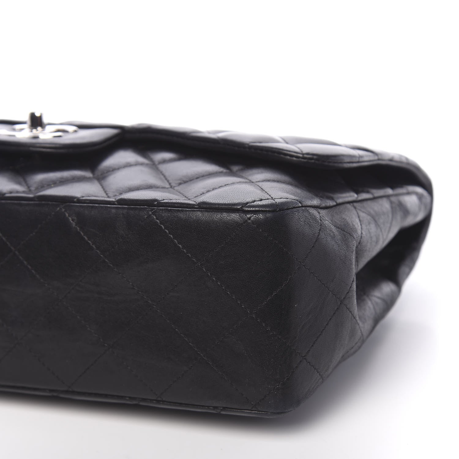 Chanel Lambskin Quilted Jumbo Single Flap Black 12 of 13
