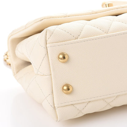 Chanel Caviar Quilted Mini Coco Handle Flap Light Beige 8 of 11