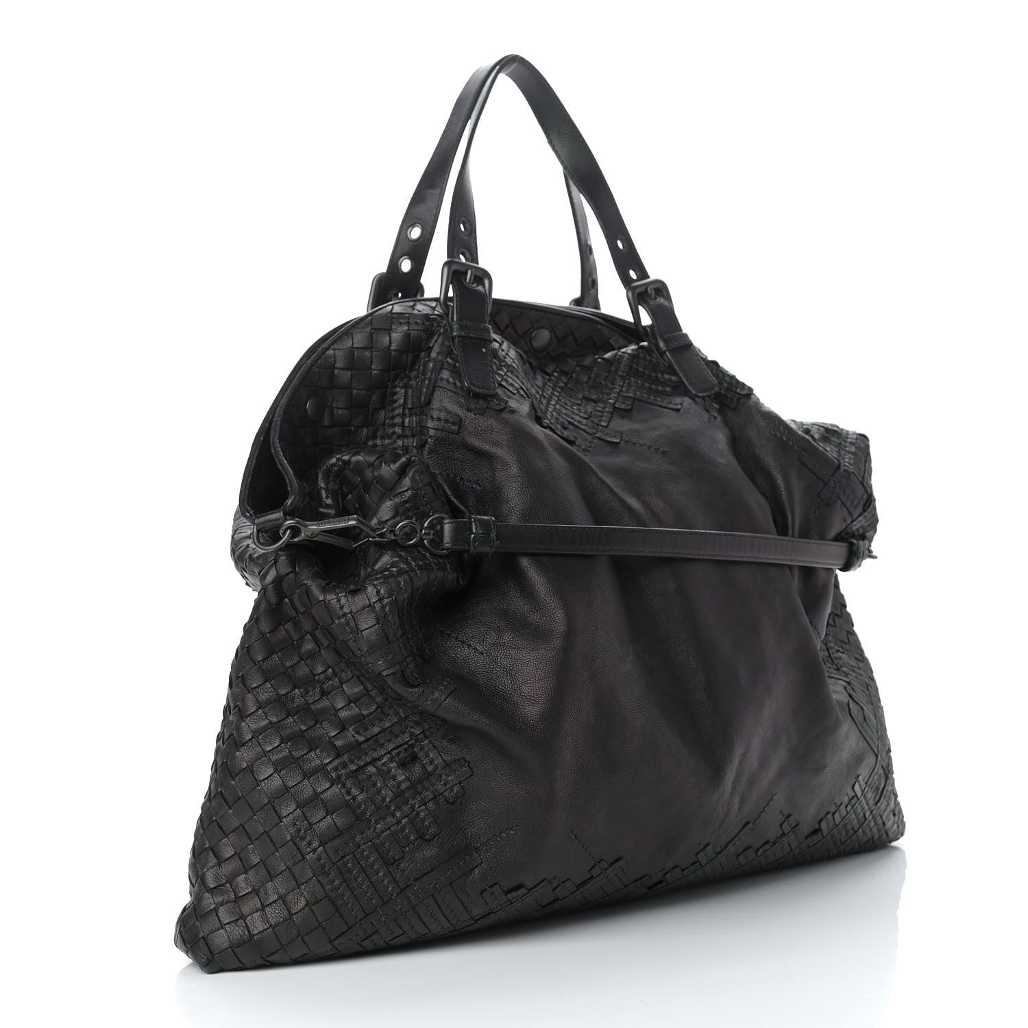 Bottega Veneta Nappa Intrecciato Maxi Convertible Tote Brown 4 of 13