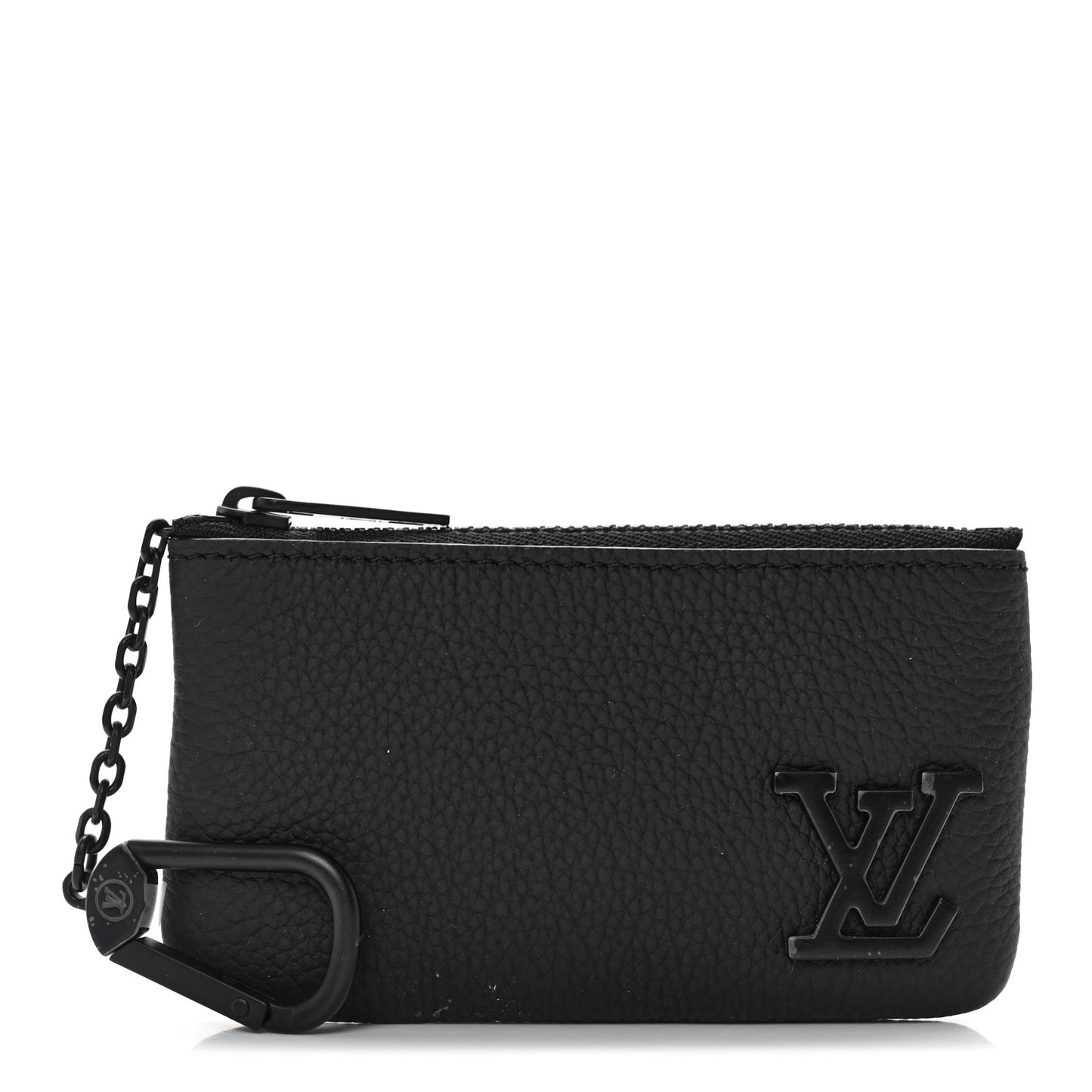 Grained Calfskin Aerogram Key Pouch Black