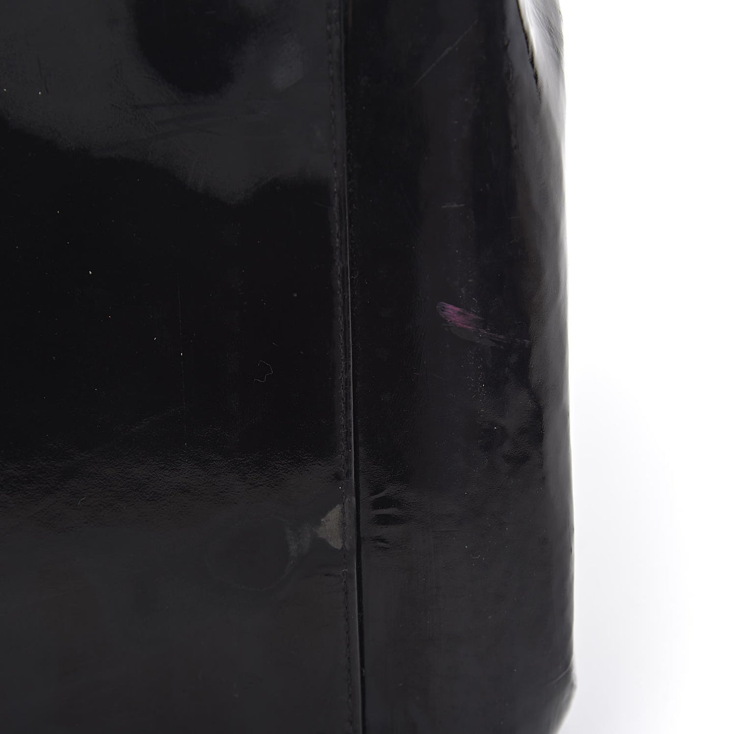 Patent Quilted Grand Shopping Tote GST Black