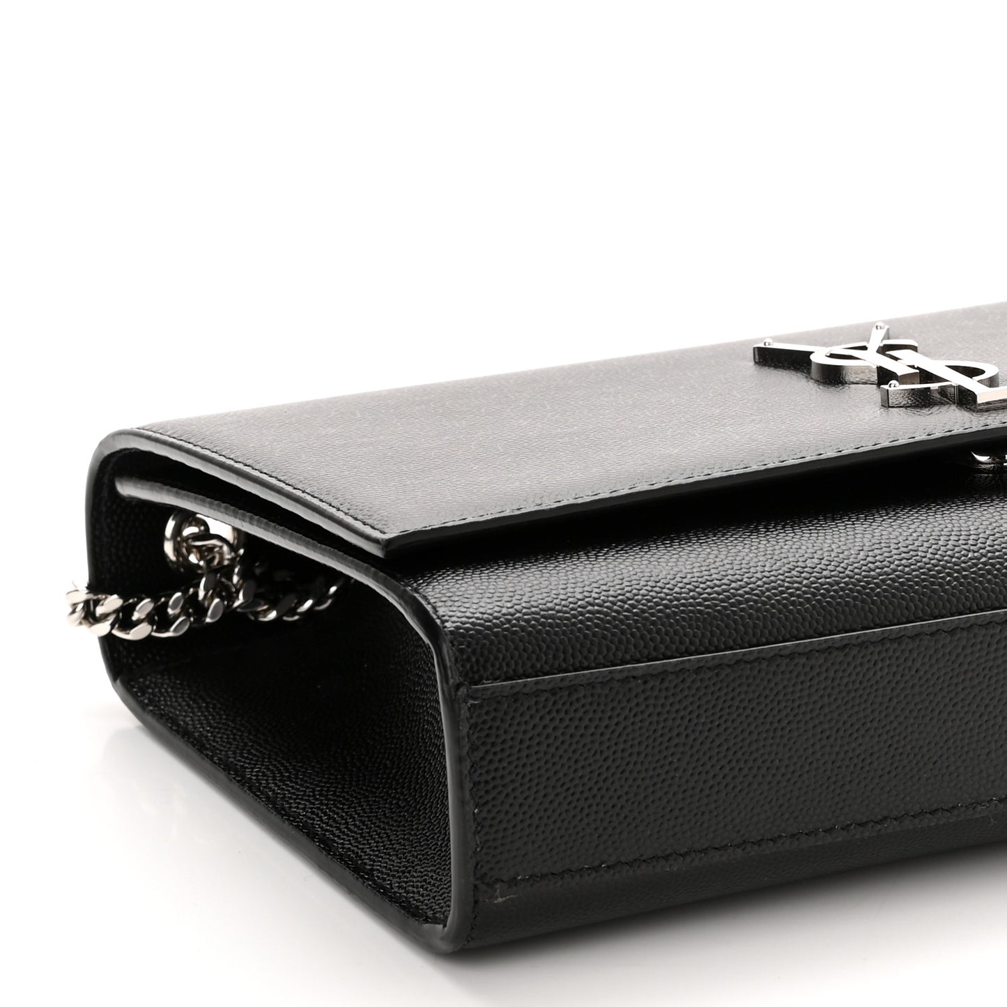 Grain De Poudre Medium Classic Monogram Kate Satchel Black