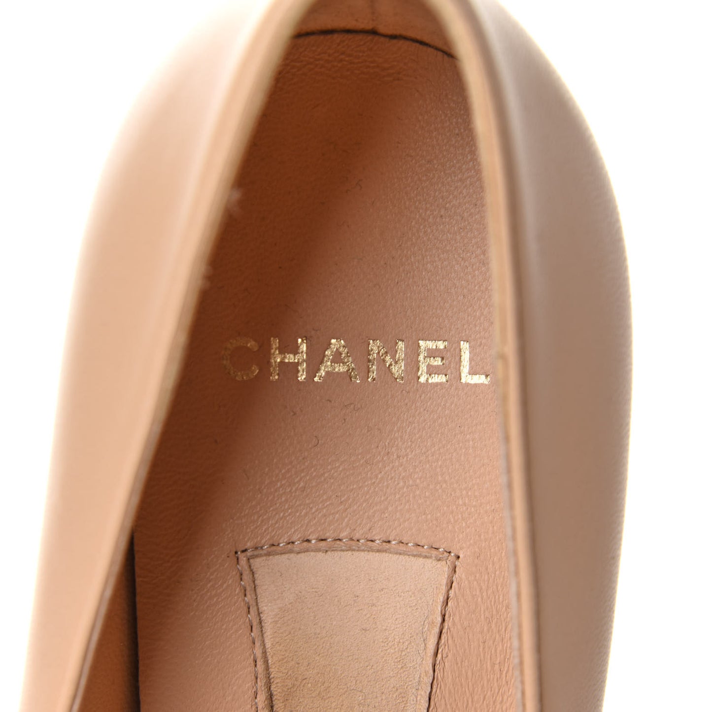 Lambskin Cap Toe Pearl Pumps 37.5 Beige Black