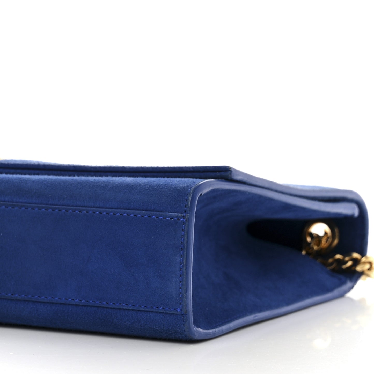 Suede Medium Monogram Kate Tassel Shoulder Bag Royal Blue