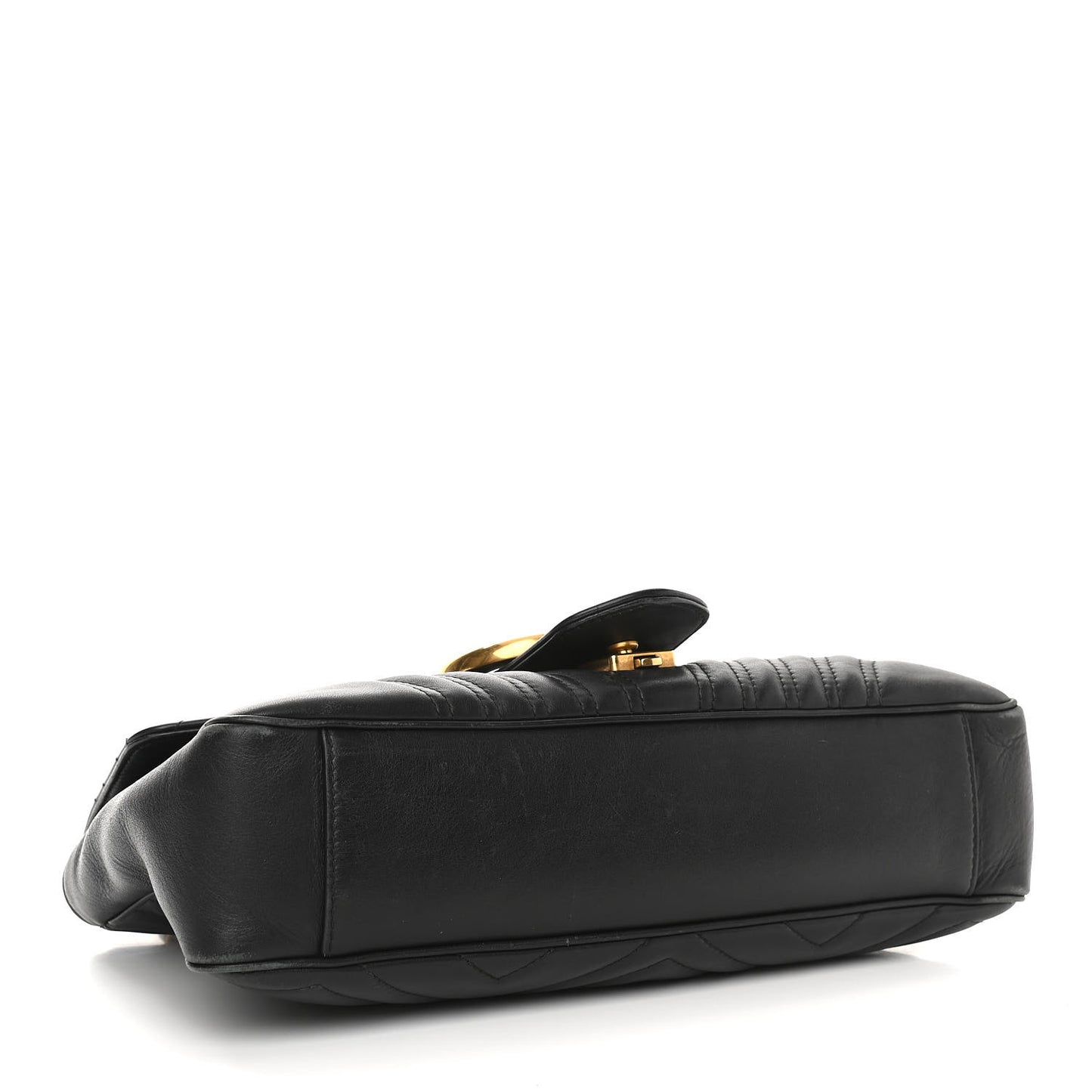 Calfskin Matelasse Medium GG Marmont Shoulder Bag Black